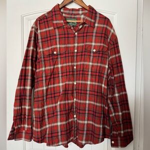 Men’s American Eagle Red and Navy Flannel. Size 2XL.